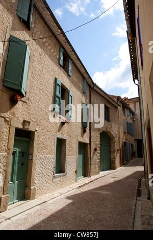 Altes Dorf in der Nähe von Carcassonne in Südfrankreich Stockfoto