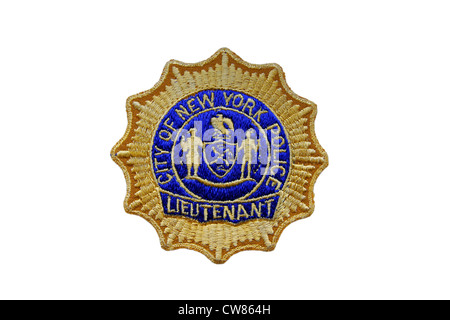 Stadt des New York Police Department NYPD Leutnant Abzeichen Stockfoto