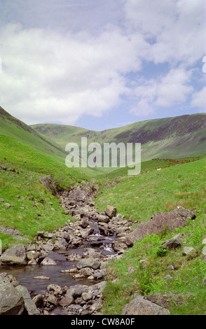 Blackhope Burn Kaskaden durch schwarze Hoffnung Glen, Moffat Dale, Dumfries & Galloway, Schottland, UK Stockfoto