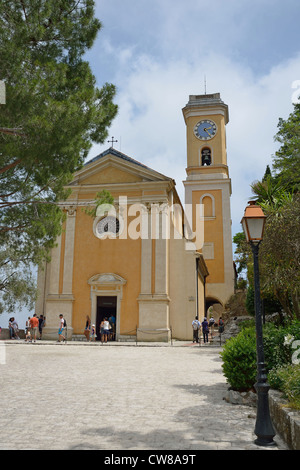 L'Église, Èze, Côte d ' Azur, Alpes-Maritimes, Provence-Alpes-Côte d ' Azur, Frankreich Stockfoto