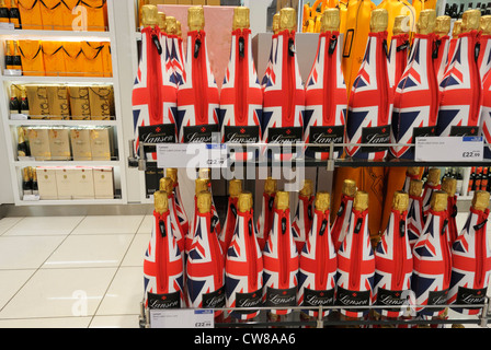 Lanson Champagner mit Union Jack London Heathrow UK Stockfoto