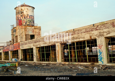 Exterieur des verlassenen Automobil-Produktionsstätte in Detroit Michigan. Stockfoto