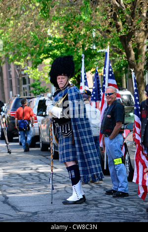 Führer der Bag Pipe band Stockfoto