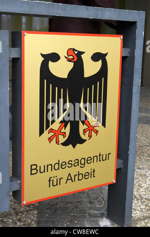 Behörden der Bundesanstalt für Zeichen arbeiten in Nürnberg Stockfoto