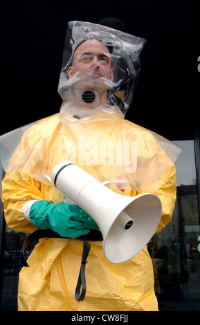 Dekontaminationsuebung Krankenhaus, Berlin Stockfoto