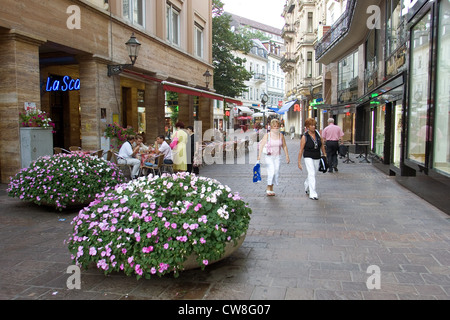 Baden-Baden, Blick auf den Straßen der Innenstadt Stockfoto