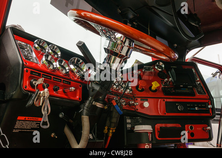 Innenkabine einen amerikanischen Truck/LKW Stockfoto