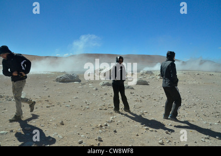 Die Höhenlage Hochebene der Anden in Bolivien, Südamerika bereisen. Stockfoto