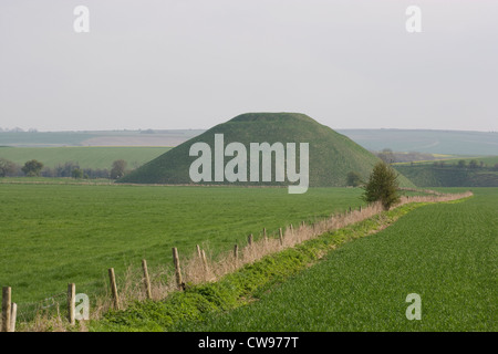 Wiltshire: Silbury Hill nr Avebury Stockfoto