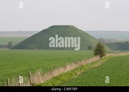 Wiltshire: Silbury Hill nr Avebury Stockfoto