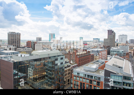 Luftaufnahme von Skyline des Zentrum der Stadt Birmingham. West Midlands, England. Stockfoto