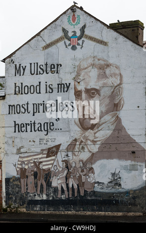 Wandbild an der Shankill Road, Belfast in Nordirland.