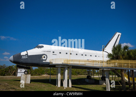 Shuttle in die Astrounaut Hall of Fame - John F. Kennedy Space Center (KSC) - Merritt Island, Florida, Cape Canaveral Stockfoto