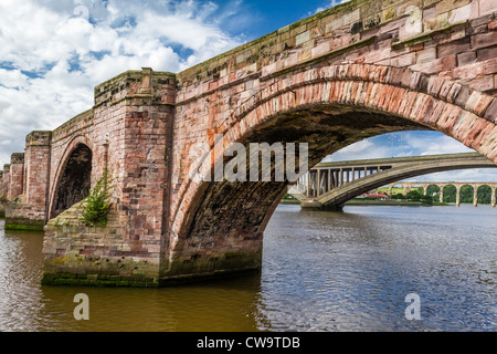 Alte Brücke in Berwick-upon-Tweed Stockfoto