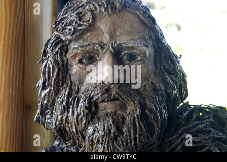 Skulptur der Wikinger bei l ' Anse Aux Meadows, Neufundland Stockfoto