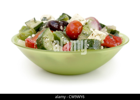 Griechischer Salat mit Feta-Käse Stockfoto