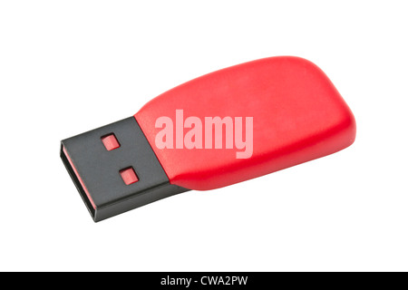 USB-Memory-Stick isoliert auf weiss Stockfoto