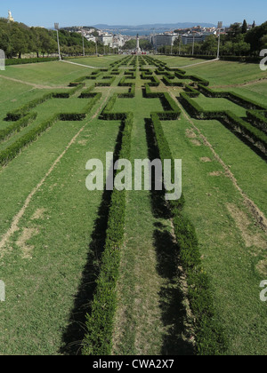 Gärten im Park Eduardo VII in Lissabon, Portugal Stockfoto