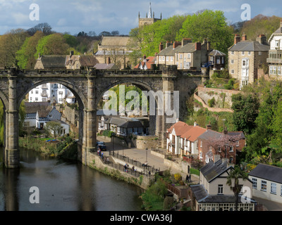 Fluß Nidd Knaresborough North Yorkshire England Stockfoto