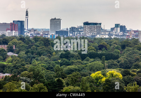 Ein Blick auf die Birmingham City Centre Skyline, West Midlands, UK. Stockfoto