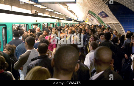 Paris, Reisen mit der U-Bahn Stockfoto