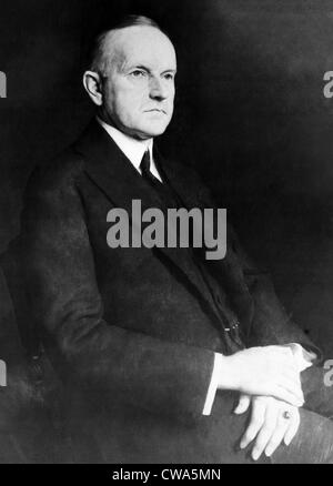 Calvin Coolidge, 1928. Höflichkeit: CSU Archive/Everett Collection Stockfoto