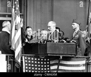 Franklin, Vereidigung in Büro für seine vierte Amtszeit als Präsident der Vereinigten Staaten... Höflichkeit: CSU Archive / Stockfoto