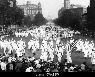 Ku Klux Klan 2. öffentlichen Kongress Parade, Washington D.C., 13. September 1926. Höflichkeit: CSU Archive / Everett Collection Stockfoto