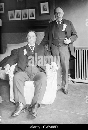 Präsident William Taft (1857-1930) mit enger Freund, John Hays Hammond (1855-1936), Ingenieur der Goldbergbau in Südafrika und Stockfoto