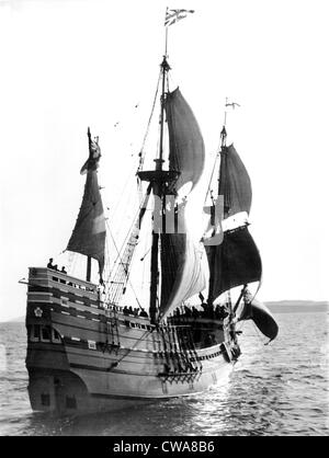Mayflower II, Plymouth Harbor, Plymouth, England, 1957. Höflichkeit: CSU Archive / Everett Collection Stockfoto