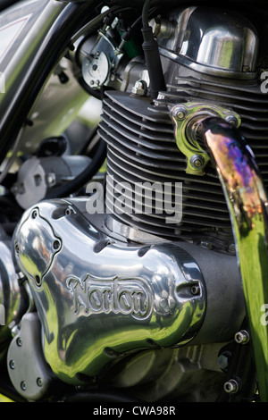 Norton Commando 961 Motorradmotor. Klassische britische Motorrad Stockfoto
