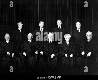 ERSTE OFFIZIELLE OBERSTE GERICHTSHOF BILD EINSCHLIEßLICH ZURÜCK. 18.11.37 ist dies die erste offizielle Gruppenfoto der Vereinigten Staaten Stockfoto