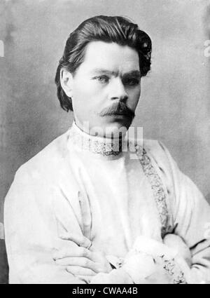 Maxim Gorky (1868-1936) schrieb über das Leben der Arbeiterklasse Russen und unterstützte die marxistischen Revolution aber wurde oft Stockfoto