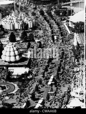 Luftaufnahme des 1960er Jahre New Yorker Weltausstellung, 5. September 1965, Flushing, New York. Höflichkeit: CSU Archive/Everett Collection Stockfoto