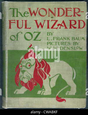 Zauberer von Oz, Erstausgabe Buchcover, geschrieben von Lyman Frank Baum im Jahr 1900. Stockfoto