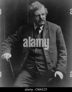 G. K. (Gilbert Keith) Chesterton (1874-1936) englischer Schriftsteller, bekannt für seinen persönlichen Stil sowie seine Schriften über Krieg, Stockfoto