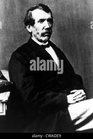 David Livingstone (1813-1873), schottischer Missionar und Afrikaforscher in Afrika. Porträt bei seinem letzten Besuch in England, 1864 gemacht. Stockfoto