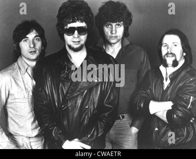 Electric Light Orchestra (ELO): (l-R): Richard Tandy, Jeff Lynne und Bev Bevan Kelly Groucutt, ca. 1970er Jahre. Höflichkeit: CSU Archiv Stockfoto