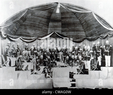 Sousa (1854-1932) führte die US-Marine Corps Band in Cape May, New Jersey. Ca. 1891. Stockfoto