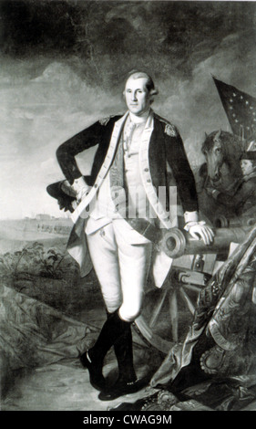 George Washington in der Schlacht von Princeton von Charles Willson Peale... Höflichkeit: CSU Archive / Everett Collection Stockfoto