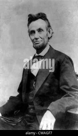 Abraham Lincoln (1809-1856) Porträt von Alexander Gardner auf 5. Februar 1865, während Lincolns letzte Fotografie Sitzung genommen. Stockfoto