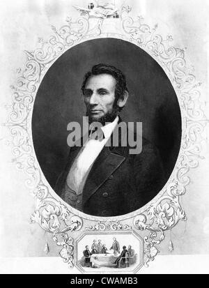 Abraham Lincoln (1809-1865), US-Präsident (1861-1865), ca. 1850 s. Höflichkeit: CSU Archive/Everett Collection Stockfoto