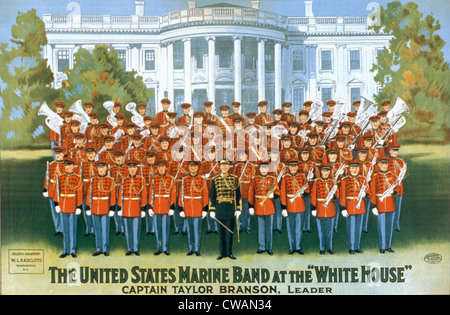 Das United States Marine Band im Weißen Haus war von 1937 bis 1940, 20. Leiter der Marine Band unter der Leitung von Taylor Branson. Die Stockfoto