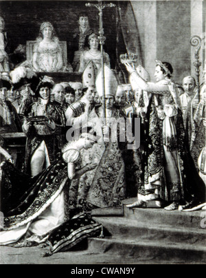 Napoleon Bonaparte (1769-1821) Krönung Josephine Kaiserin von Frankreich, 02.12.1804.  Detail von David Malerei. Höflichkeit: CSU Stockfoto