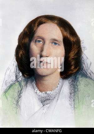 George Eliot (1819-1880) Mary Ann Evans geboren wurde, aber schrieb unter einem männlichen Namen zu Annahme verweigert viele Frauen Schriftsteller. Stockfoto