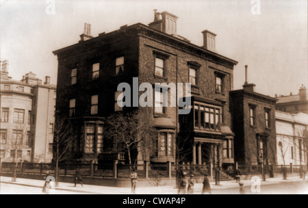 J.p. Morgan Familie Sandsteinhaus Herrenhaus im Jahre 1882 im 231 Madison Avenue, New York City. Stockfoto