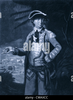 Benedict Arnold - wer befahl die provinziellen Truppen gegen Quebec und Erstürmung der Stadt, Kanada in verwundet wurde die Stockfoto