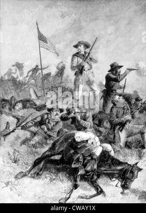 Custer's Last Stand, General George Armstrong Custer in der Schlacht von Little Bighorn 1876 Stockfoto