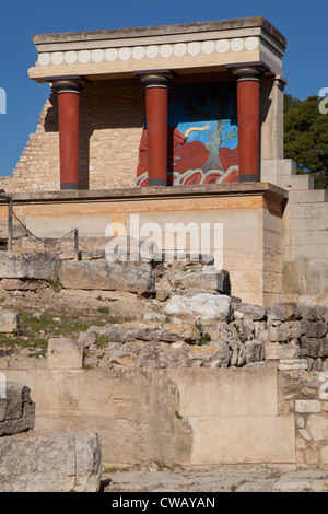 Ruinen der Palast von Knossos, Kreta, Griechenland Stockfoto