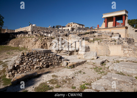 Ruinen der Palast von Knossos, Kreta, Griechenland Stockfoto